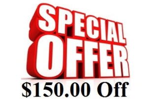 A special offer for $ 1 5 0. 0 0 off